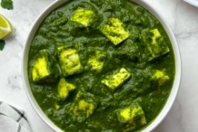 Palak (spinach) Paneer 1LB (16oz) entry Dec10th Palak paneer is a classic North Indian curry made with paneer, a type of Indian cottage cheese, and spinach. The word "palak" is Hindi for "spinach". The dish is made with a thick paste of puréed spinach, onions, spices, and herbs. The spinach gives the sauce a creamy consistency and a deep green color. Palak paneer is a good source of protein and greens. It is available only for pick up from store after 1pm on Dec 10th. No delivery available. Pre order Price is $12.99 walk price is $15.99